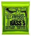 Hochwertige Ernie Ball Regular Slinky Bass 5 Strings 45-130 für 5-Saiter E-Bass