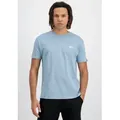 Alpha Industries Rundhalsshirt BASIC T SMALL LOGO Baumwolle, regular fit blau XXL (56/58)