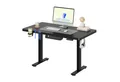 FLEXISPOT Schreibtisch Basic-Series Elektrisch höhenverstellbarer Schreibtisch (Anti-Kollisions-system, 2- Fach-Teleskop, mit Becherhalter & Kabelkanal & Haken & Aufbewahrungsbox, LED-Display), MAX. Load: 100kg, 100/110/120/140/160, MIT einteilige Tischplatte