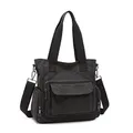 KONO Canvas Shopper Damen, Leichte 3-in-1 Schultertasche mit großem Fassungsvermögen, Für Arbeit, Einkaufen und Reisen