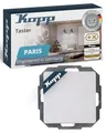Kopp PARIS Taster in Arktis-Weiß - Stilvoller IP20 Taster-Unterputz ideal für Klingel & Türöffner - Klingeltaster-Unterputz mit 10AX Schaltvermögen - Lichtschalter 250V~