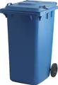 Container mit Papierschlitz und Schloss - Blau
