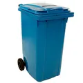 Mülltonne ESE Container mit Papierschlitz 240 L Blau Behälter für Dokumente, mit Schloss
