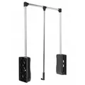 MS Beschläge Kleiderstange Stahl Lift Kleiderlift Schranklift Garderobenlift schwarz 120 cm