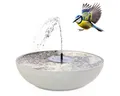matches21 HOME & HOBBY Wasserspiel Solar-Brunnen Set für draußen - 45 cm Schale grau, (1 tlg), Wasser-Fontäne als Solar Spring-Brunnen Garten-Deko Vogeltränke, grau