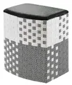 Kobolo Wäschebehälter Wäschesammler Wäschekorb - Nylon - schwarz-weiß - 44x32x52 cm