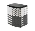 Kobolo Wäschekorb Wäschebehälter - Nylon - schwarz-weiß - 44x32x52cm (mit Deckel)