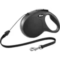 Hundeleine New Classic M Schwarz, Seil Leinen - Flexi