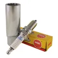 NGK Zündkerze DR7EA mit Zündkerzenschlüssel magnetisch Steck Nuss