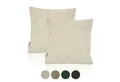 Lycce Dekokissen Kissenbezug 2er Set CORD Stoff (40 x 40 cm) mit Reißverschluß