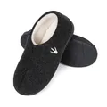 HEYO Hausschuhe Damen Herren Warme Pantoffeln Gefüttert für Herbst Winter | Memory Foam | rutschfeste Gummisohle (Schwarz, 38/39, EU Schuhgrößensystem, Erwachsene, Numerisch (von/bis), M, 38, 39)