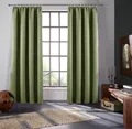 Bruno Banani Verdunkelungsvorhang "Bela" Gr. 1, grün, 145cm, Kräuselband, 130cm