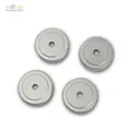 4er Set massive Hifi-Gerätefüße Aluminium midi Boxenfüße Gummidämpfer silber Ø30