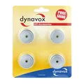 4er-Set Dynavox Aluminium-Füsse midi für HiFi-Geräte silber Gerätefüsse 30mm