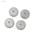 4er Set Hifi-Gerätefüße Aluminium massive midi Boxenfüße Gummidämpfer silber Ø30