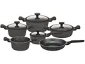 Topf-Set HANSEATIC Black Edition, mit langlebiger VITAFLON GRANIT Antihaft-Versiegelung , schwarz, 3 l, Töpfe, Kochtopf-Set im modernen Design mit formschönen Soft-Touchgriffen