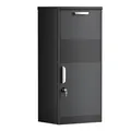 XPOtool Paketkasten Schwarz 500 x 375 x 1150 mm, Paketbox Zuhause, Private Paketannahme passend für Pakete und Päckchen, Standbriefkasten Stahl