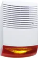 O&W Security Dummy-Alarmsirene mit Blinklicht – Alarmanlagen-Attrappe IP44 für Innen & Außen, täuschend echt, batteriebetrieben (4,5 V), inkl. Montagezubehör & Warnaufkleber