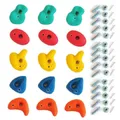 Gartenpirat Klettergriff Klettersteine für Kinder Kletterwand Spielturm Outdoor 15 Stk. klein, Polyresin-Griffe, Metallverstärkung, wetterfest, incl. Schrauben