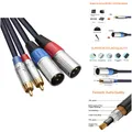 Dual Cinch XLR Kabel 2m 20 AWG 4N Kupfer Abschirm