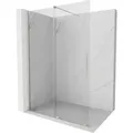 Mexen Velar Schiebetrennwände Walk-in 160 x 200 cm, transparent 8 mm, gebürsteter Nickel - 871-160-000-03-97 - Transparent