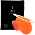 Frei Haus Toylie Latex Penishülle Ben Neon-Orange ohne Schaft mit Basisplatte