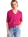 Kurzarm Cardigan mit V-Neck und Struktur