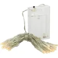 Lex Light LED Lichterkette 30 LEDs Ø3mm warmweiß 2,9m transparentes Kabel Batteriebetrieb - Transparent