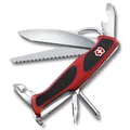 Victorinox Schweizer Taschenmesser Ranger 78 M, 12 Funktionen, Swiss Made, Multitool Inkl. Einhand-Feststellklinge, Kapselheber, Rot/Schwarz