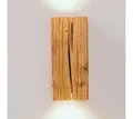 Blockholz-Schmiede Wandleuchte Altholz LED Wandleuchte Handgefertigte Deutsche Qualität Dimmfunktion, dimmbar, mit Fernbedienung, LED wechselbar, GU10, Warmweiß, 2700K, Austauschbare LED Lampe