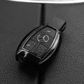 Auto Schlüssel Cover Hülle Schwarz für Mercedes Benz Funk Fernbedienung ab 2005