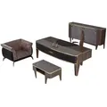 JVmoebel Schreibtisch Luxus Schreibtisch Büro Set 4 tlg. Schrank Tisch Schreibtisch, Made in Europa braun