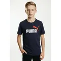 PUMA T-Shirt ESS 2 COLOR NO1 LOGO TEE B mit Rundhalsausschnitt, Kurzarm, ohne Kapuze blau 140 EU