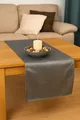 texpot Tischläufer 40 x 140 cm grau Jacquard Polyester Tischband Dekoläufer