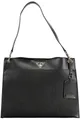 GUESS JEANS Umhängetasche, Elegante Schwarze Damentasche mit Henkeln und Kontrastdetails