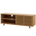 B-Ware Bambus TV-Rack MCW-N80, Lowboard Staufächer 50x140x40cm