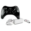 ORIGINAL NINTENDO Wii U WII-U PRO CONTROLLER in SCHWARZ + ORIG. USB LADEKABEL GRAU