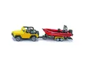 Siku Modellauto siku Jeep Wrangler mit Sportboot