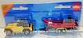 Siku Super Serie 1:55 Jeep Wrangler (JK) mit Anhänger und Boot OVP 1658