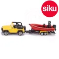Siku 1658 Gelb Jeep Wrangler Anhänger Und Rippboot Spielzeug Modell