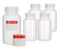 Octopus 5x 500 ml Weithalsflasche mit Deckel, naturfarben, rund, G 50
