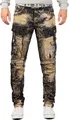 Cipo & Baxx Herren Regular Fit Jeans Stonewashed CD494 Khaki W31/L32