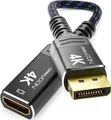 deleyCON 10cm DisplayPort auf HDMI Adapterkabel (Für HDMI Monitor/TV/Beamer) - 1080P@60Hz / 1440P@60Hz / 4K@30Hz - Stecker auf Buchse - für DP Computer PC Grafikkarte - Schwarz
