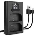 CELLONIC DMW-BLF19 DMW-BLF19E DMW-BLF19PP Dual Schnellladegerät kompatibel mit Panasonic GH5 GH5s GH4 GH3 Lumix DMC-GH4 DC-GH5 DC-G9 DMW-BTC10 + USB Kabel Akkuladegerät Ladekabel Dual Ladegerät
