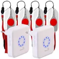 SOS-Notrufknopf-Set für Senioren, 4x Sender, 2x Empfänger, 110dB, IP44
