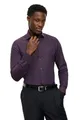 OLYMP Herren Oberhemd Langarm 200784,Einfarbig,Level 5 Body fit (15.05.2015 - F16),Royal Kent,aubergine 98,46