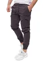 PITTMAN Darius - Herren Cargo Hose - Stretch Arbeitshose - Männer Cargohose - Baumwollhose, Grau (Nine Iron 193908), W33/L32