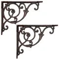 Wandwinkel Winkel Wandhalter Bücherregal Regalträger Set Gusseisen Andalucia Antik Stil Moritz SL-59-BR