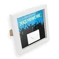itenga Bilderrahmen Spardose – Geldgeschenk Rahmen mit Schlitz – Sparrahmen mit Umschlag – kreative Geschenkidee für Verschiedene Anlässe 20x20cm (Motiv Jugendweihe)