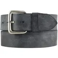 BELTINGER Ledergürtel Gürtel aus weichem Vollrindleder Used-Look 5 cm - Jeans-Gürtel mit mas (1-St) schwarz|silberfarben 100 cm (Gesamtlänge 115 cm)